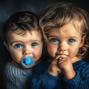 two toddlers next to each other
